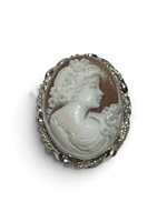 Spilla Mandile 1922 Donna Cammei  in Argento Conchiglia 2MSPCM25.2.26
